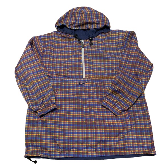 NIKE Men’s '90s Vintage Nike Reversible Plaid Windbreaker
Fireberry Size L !! - Picture 2 of 13